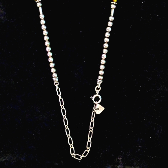 QT Sterling Silver & Turquoise Tassel Necklace – Adjustable 17″–21″ – 24.16g - Picture 2 of 6